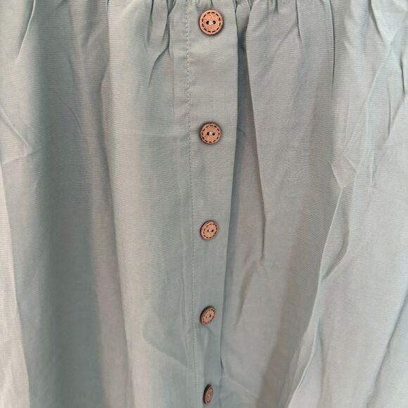 Women’s Button-Down Midi Sundress Sleeveless A-Line Beach Dress Size M NWT - Picture 6 of 8